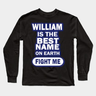 William Name Gift Birth Boys Boys Long Sleeve T-Shirt